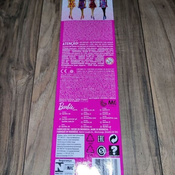 Barbie Doll with Blonde Hair Yellow Short Floral Dresses & High Heels - Picture 5 of 8